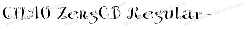 CHAO ZengGB Regular字体转换